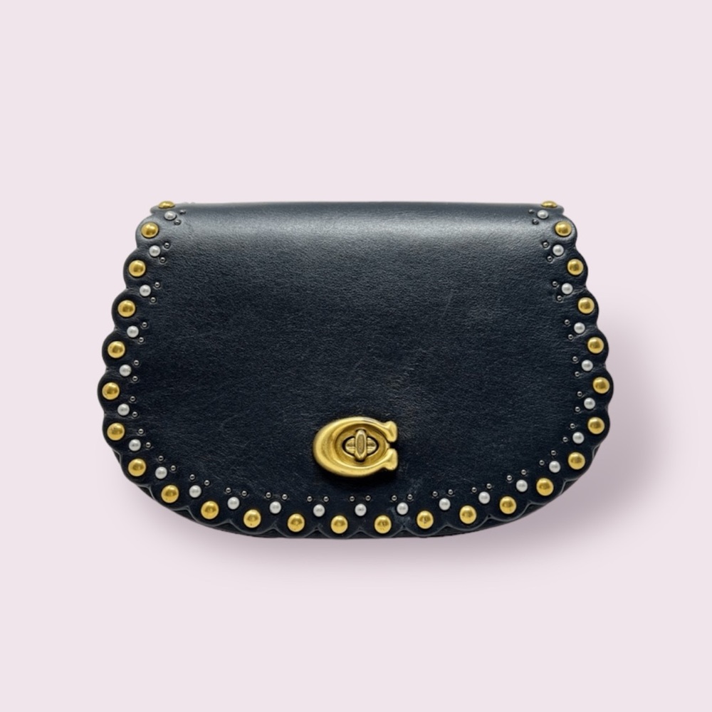 Coach Saddle Belt Bag With Scallop Rivets